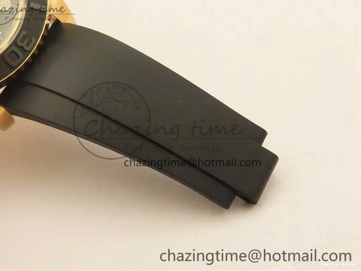 0405 Yacht-Master 126655 RG 3EF 1:1 Best Edition Black Ceramic Bezel on Black Rubber Strap VS Reliable 2488